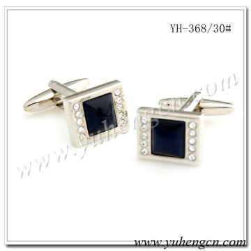 YH-368/30# Fashion Jewelry Cufflinks with Rinestone and Cat Eye Stone