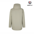 Parka com capuz impermeável com isolamento de comprimento médio para homens