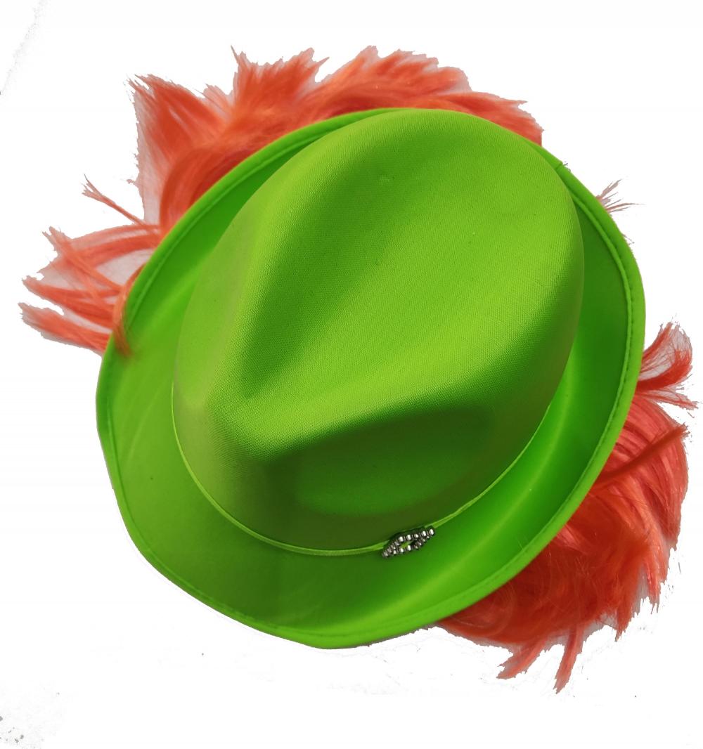 Green Hat with Orange Hair 