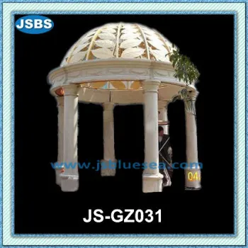 Luxury Beige Marble Beach Gazebo With Roof