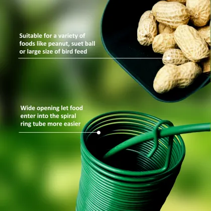 Hanging Wreath Bird Feeder - 2pcs Peanut Metal Feeder for Outdoor Birds and Squirrels