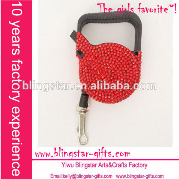 red color bling bling retractable dog leash
