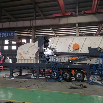 İnşaat atık kırma tesisi üretim hattı ve cevher darbe kırıcı için tekerlekli taşınabilir taş mobil kırıcı