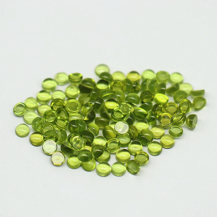 Round Peridot Cabochons