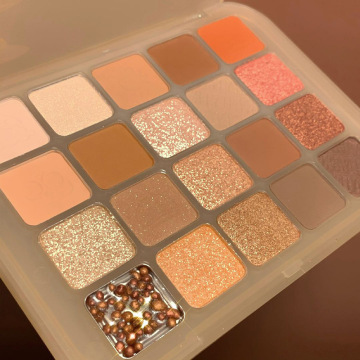 OEM ODM Factory Wholesale Women's Autumn Eyeshadow Palette - 20 Colors Chestnut Glitter Shimmer Eye Shadow Palette