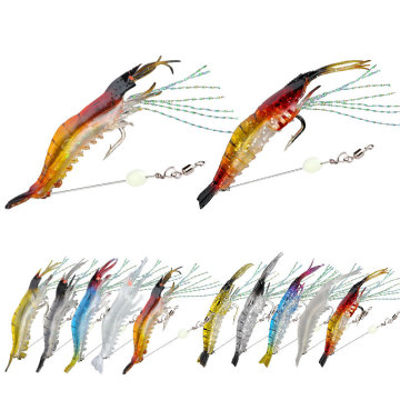 Eco-Friendly Fishing: Rubber Herring, Soft Glow Luminous Prawn Shrimp Lure