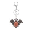 Red Goldstone 13X18mm Cabs Antique Silver Alloy Antique Silver Alloy Bat Pendant Keychain