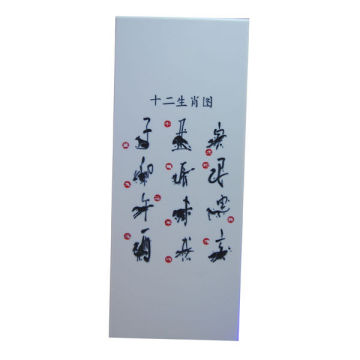 Non - Porous Engraved Composite Acrylic Solid Surface Designs Sheet With Chinese Zodiac