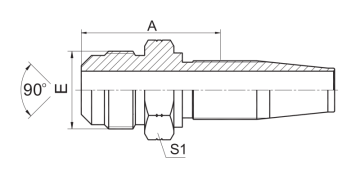 SAE Male 90 Cone Hydraulic Fittings