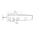 SAE männliche 90 -Kegelhydraulikbeschläge