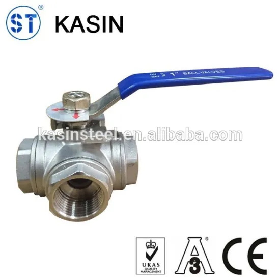 3 Way Screwed Ball Valve ( T / L Port)