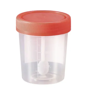 Copa de muestra de heces desechable de plástico estéril de Hospital Siny