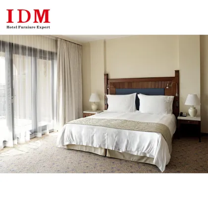 Custom IDM Luxury Wooden Hotel Furniture Bedroom Set