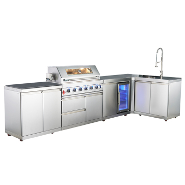 Keluli tahan karat modular luaran bbq gas grill dapur