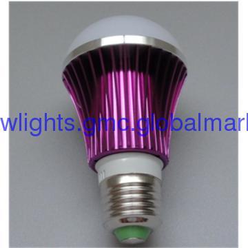 5W die-casted aluminum LED bulb with purple color