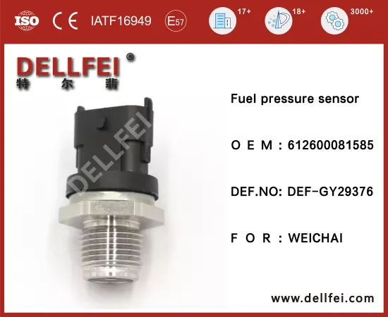 Fuel Rail Pressure Sensor 612600081585 for WEICHAI