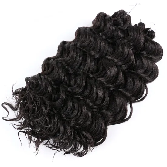AliLeader women 20 inches crochet hair body wave ocean wave synthetic hair extension