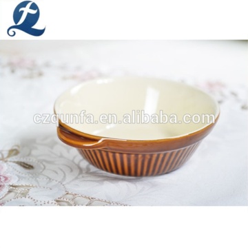 Custom Round Bowl Shaped Ceramic Bakeware