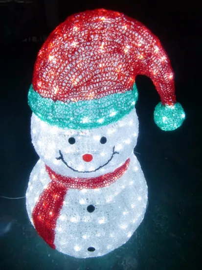 Indoor acrylic 3d led snowman motif light