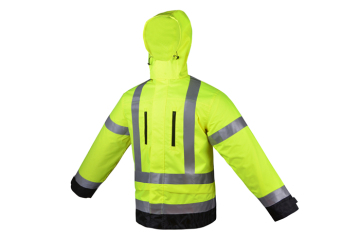 Fluorescente amarelo construção Oi Vis jaqueta