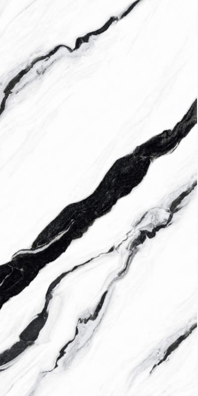 หินเผาพื้นผิวหินอ่อนสีขาวแพนด้า