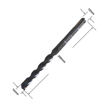 16x200 mm Chisel Bit Integral Steel Drill Rod Diameter 14mm for Pneumatic Rock Drilling