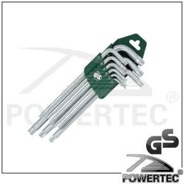 POWERTEC GS 9pcs star hex key wrench set