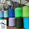 Blue polyester spun yarn