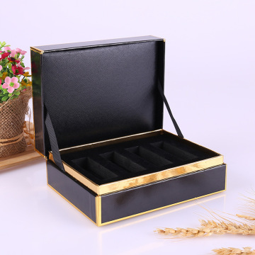 Black Hair Steamer Box with Gold Logo