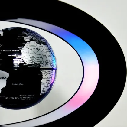 Magnetic Levitation Globe Display: Rotating, Floating World Map
