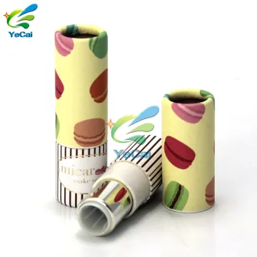 Wholesale waterproof round paper lipstick tube, custom lipstick paper tube boxes
