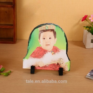 2015 New Arrival blacnk sublimation slate hear transfer rocks stone frame