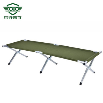 Folding iron pipe camp bed