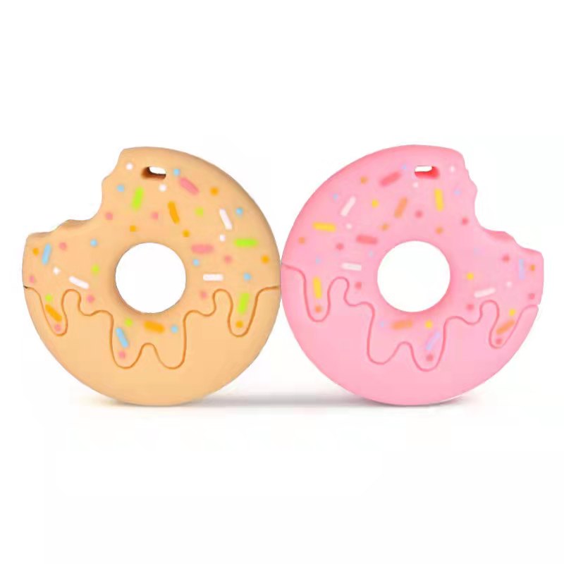 Free BPA silicone doughnut teether