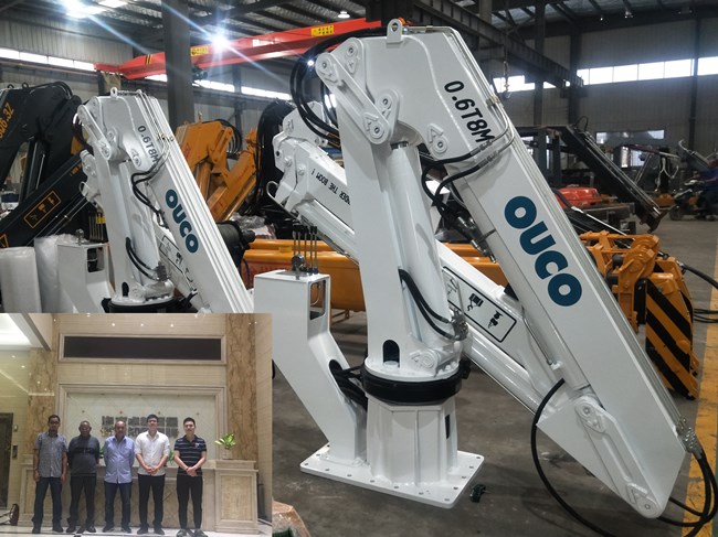 0.6T8M-Knuckle telescopic boom crane