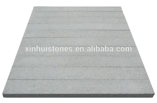 micro hole bush-hammered volcanic gray stone