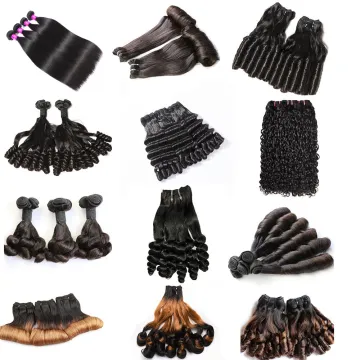 Double Drawn Funmi Curl Human Hair Bundles With Closure Top Quality Unprocessed Virgin Brazilian Human Hair Weft