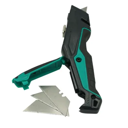 Toughbuilt Scraper Utility Knife - Safety Retracting Paper Cutter with Blade Storage