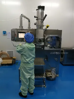 Battery material double roll granulator