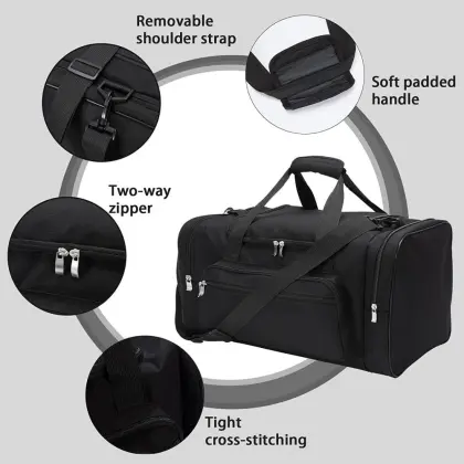 Sports Duffel Bag for Travel Gym Black