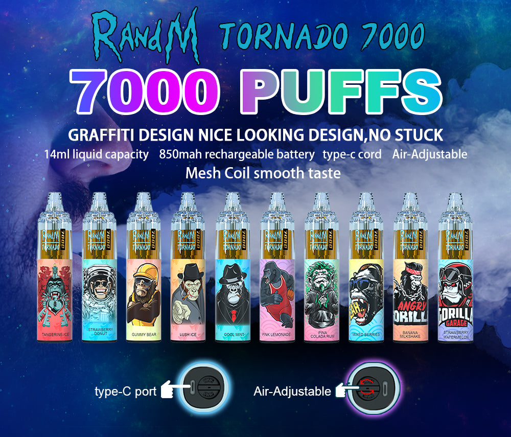 Giá bán buôn vape dùng một lần phổ biến RM Tornado 7000