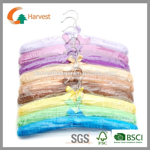 3pcs/set colorful Shirt Hanger/Satin Dress/satin padded hanger