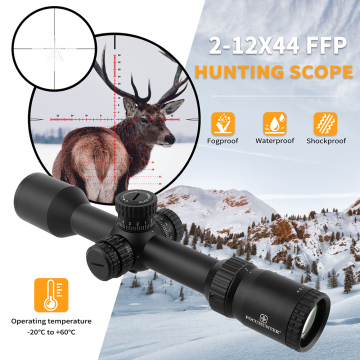 Focuhunter 2-12x44ライフルスコープファーストフォーカル面（FFP）