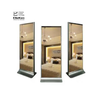 Magic mirror screen for bathroom advertising