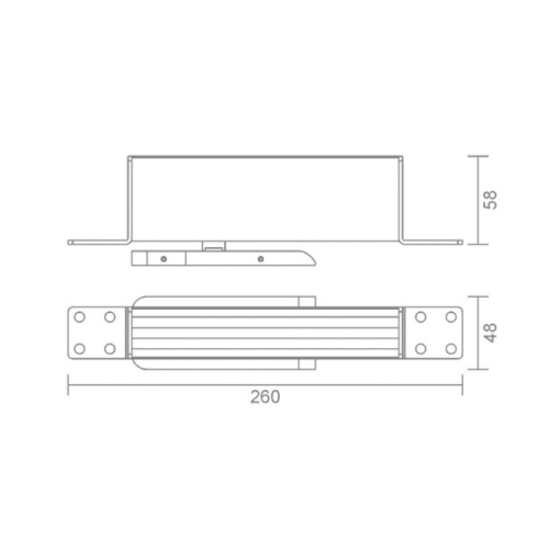 No-Dig, versteckter Bodentürschließer, um 360° drehbar