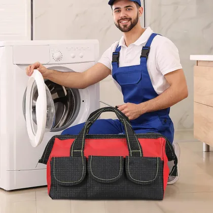 Customized 1680d Polyester Multipocket Tool Bag for Organizing Craftsman & Electrician Supplies