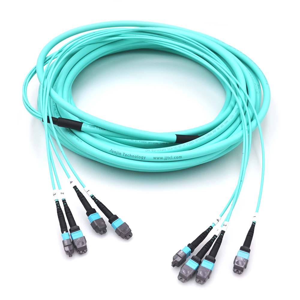 MPO Trunk Cable 48f OM3 OM4 AQUA