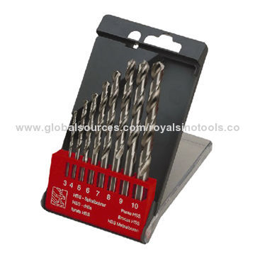 10-piece drill bit set, plastic case