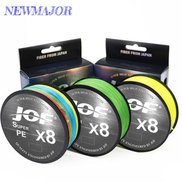 JOF 150m 8 Strand Multicolour Braided PE Fishing Line for Rivers and Streams