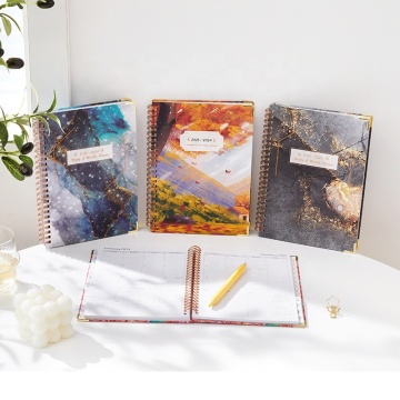 2024 Art Spiral Daily Weekly Monthly A5 Notepad Planner
